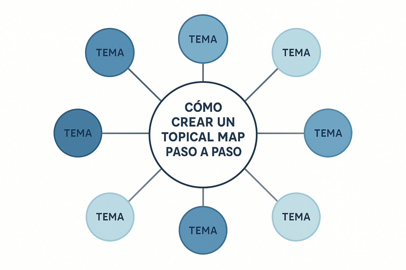 Diagrama sobre como crear topical map