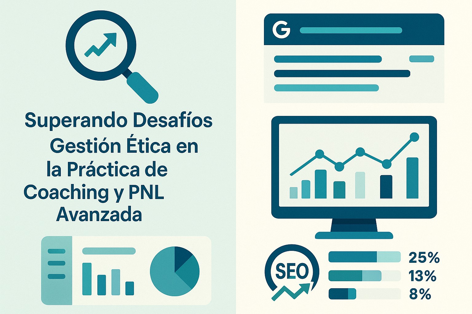 Infografía: conceptos clave de Superando Desafíos: Gestión Ética en la Práctica de Coaching y PNL Avanzada