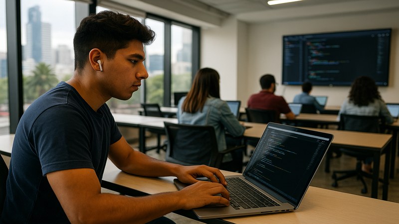 Estudiante de programaci&oacute;n en bootcamp de CDMX aprendiendo desarrollo web