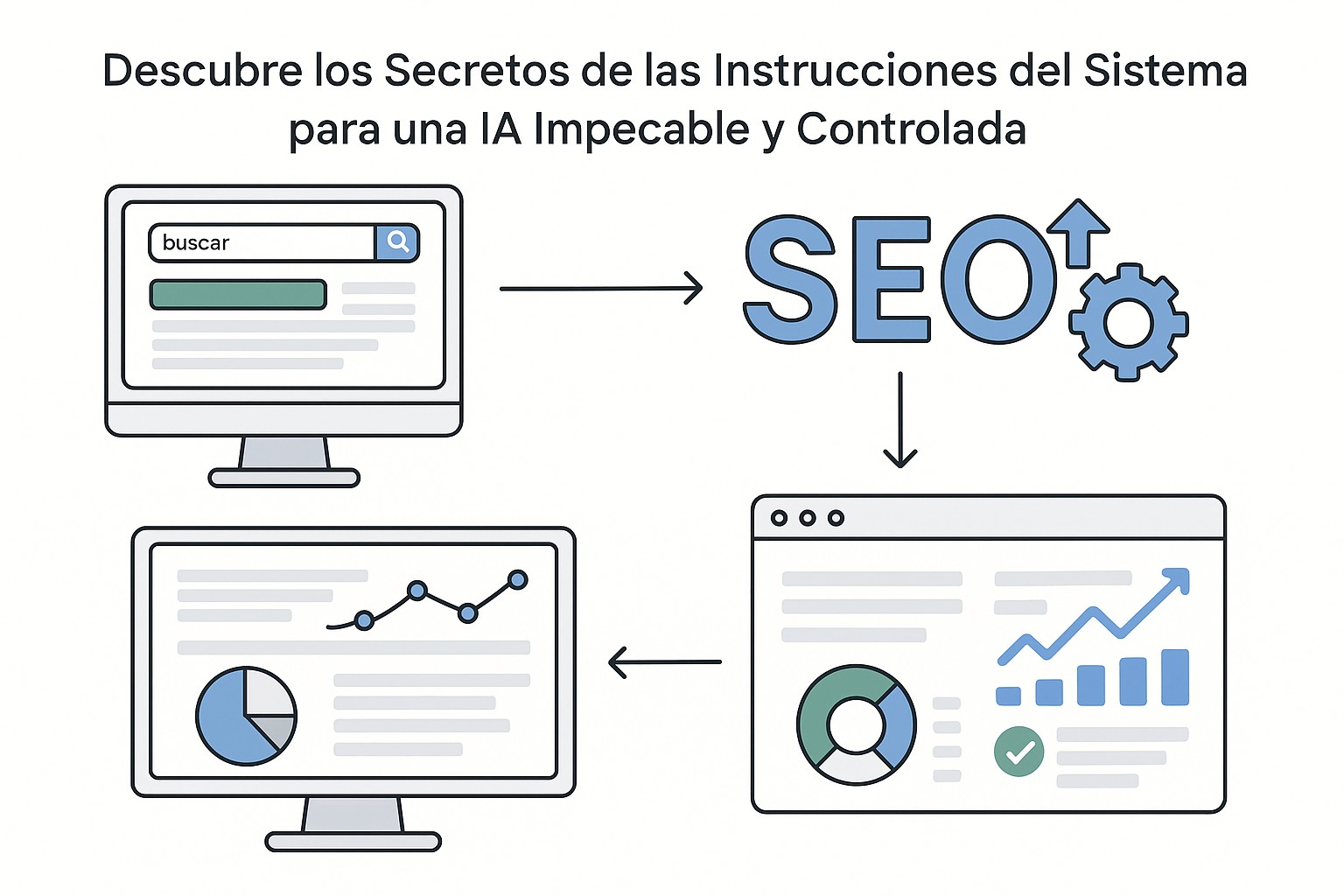 Ilustración que muestra las barreras de seguridad y las pautas de coherencia que las instrucciones del sistema implementan en el comportamiento de una IA.