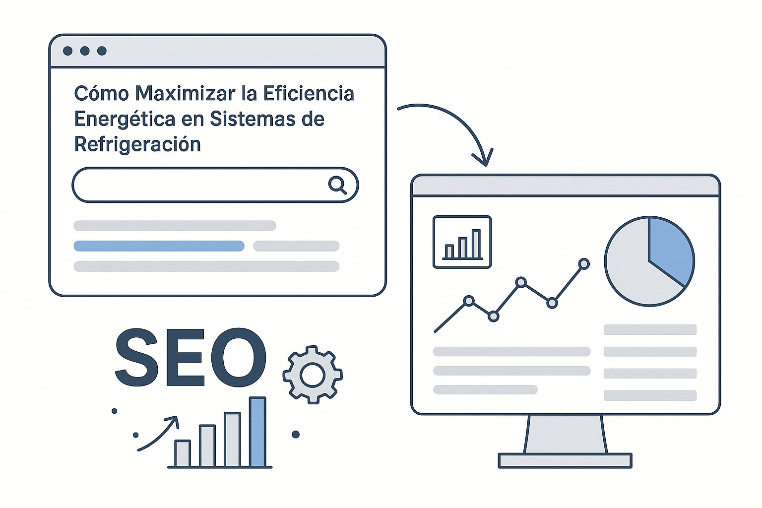 Ilustración sobre eficiencia energetica sistemas frio