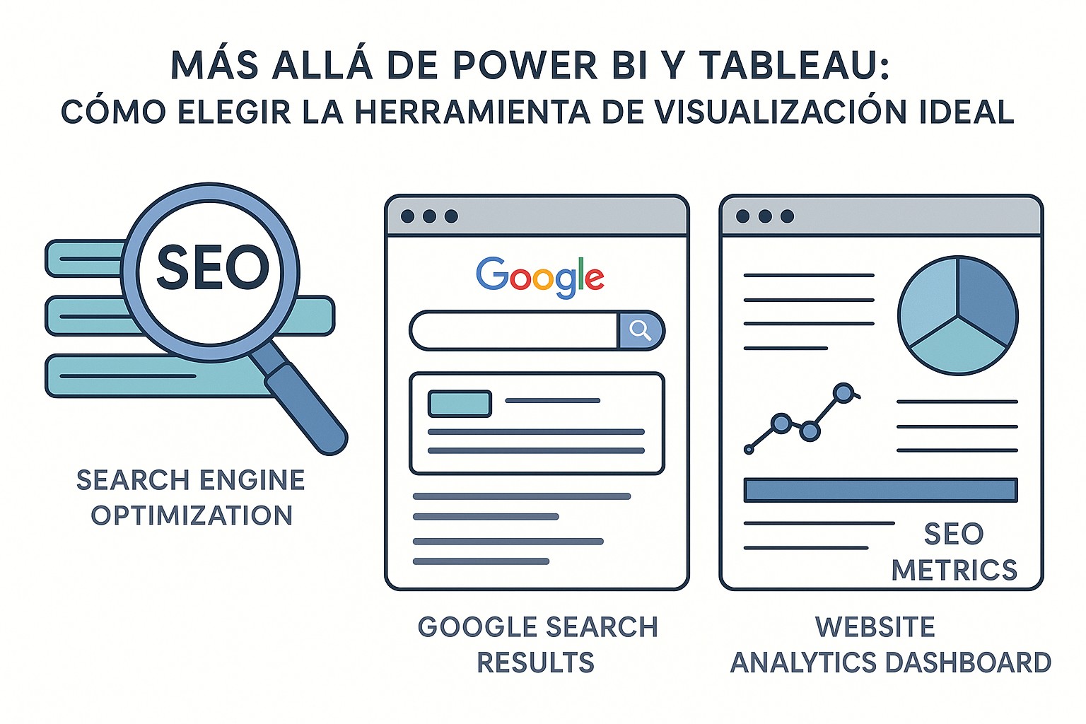 Analista de datos utilizando Google Data Studio para combinar datos de diversas fuentes