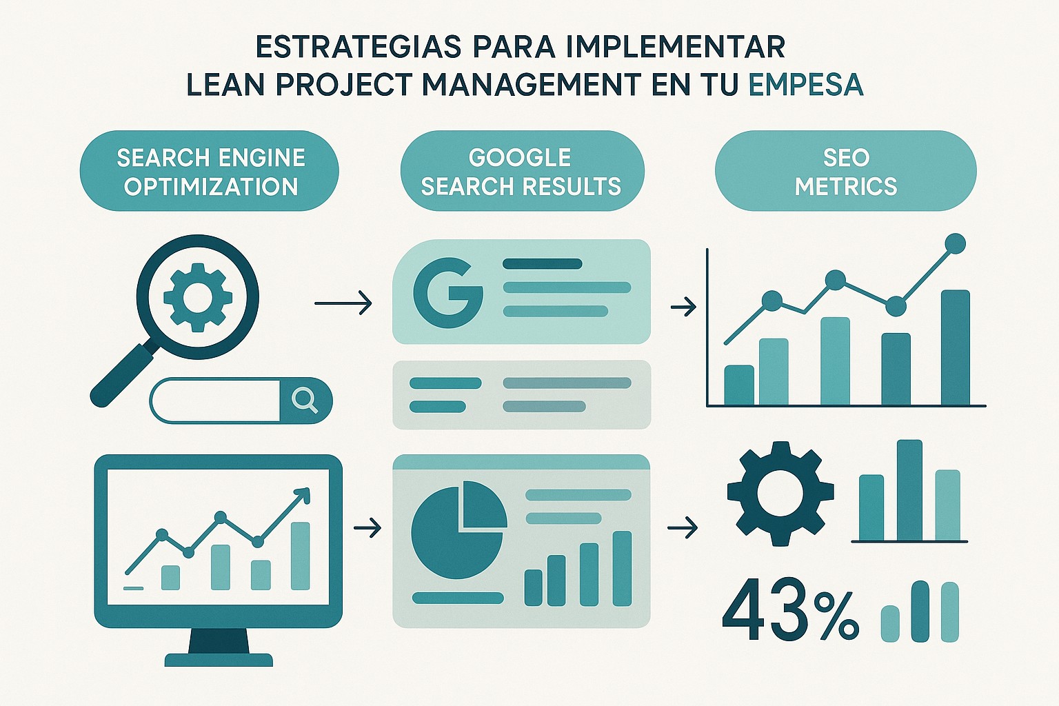 Infografía: conceptos clave de Estrategias para Implementar Lean Project Management en tu Empresa