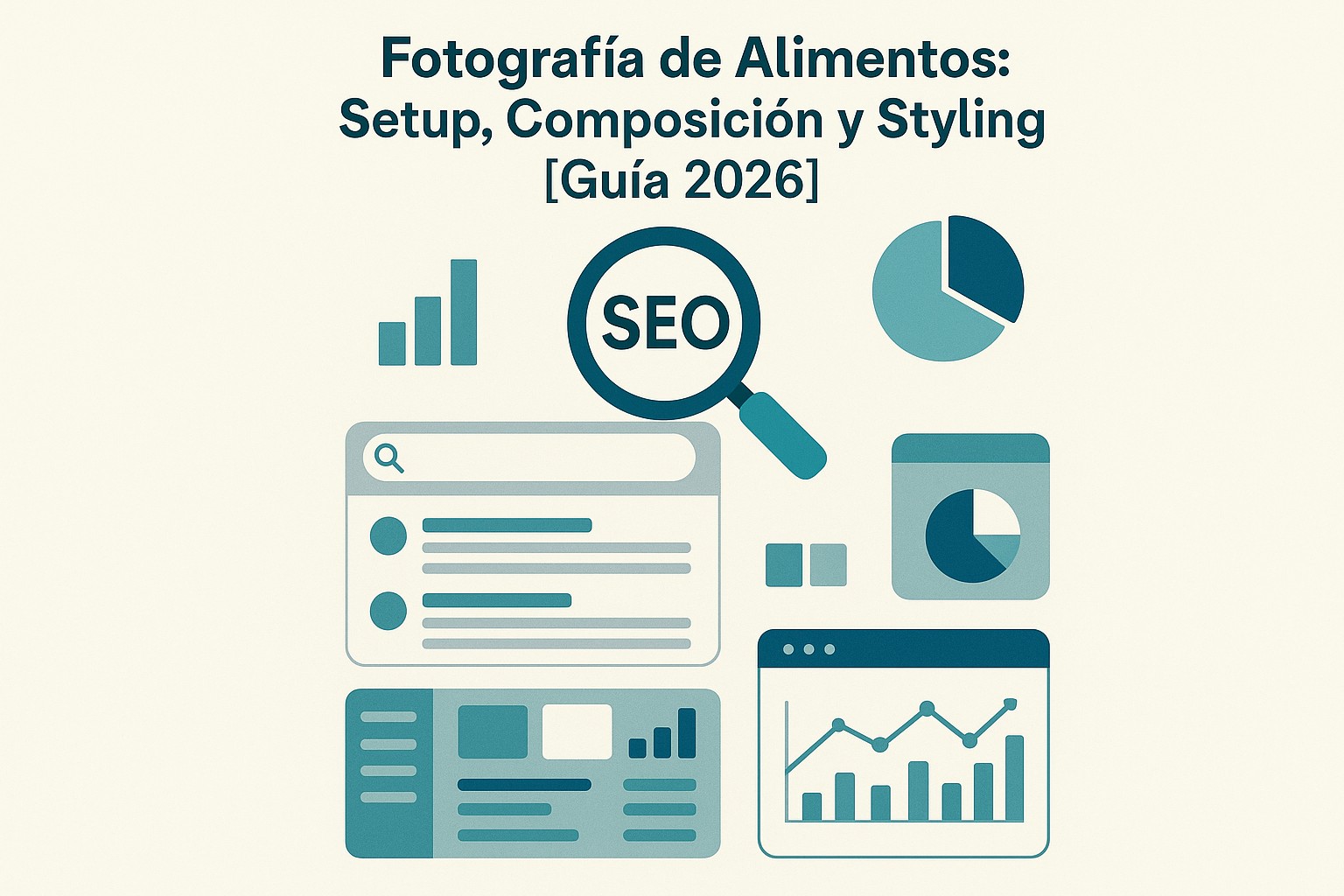 Infografía: conceptos clave de Fotografía de Alimentos: Setup, Composición y Styling [Guía 2026]