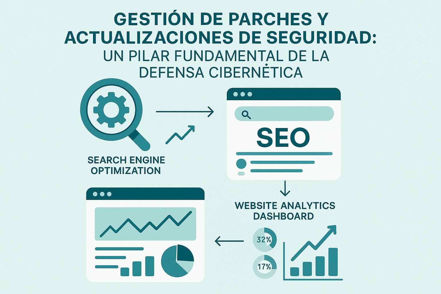 Infografía: conceptos clave de Gestión de Parches y Actualizaciones de Seguridad: Un Pilar Fundamental de la Defensa Cibernética