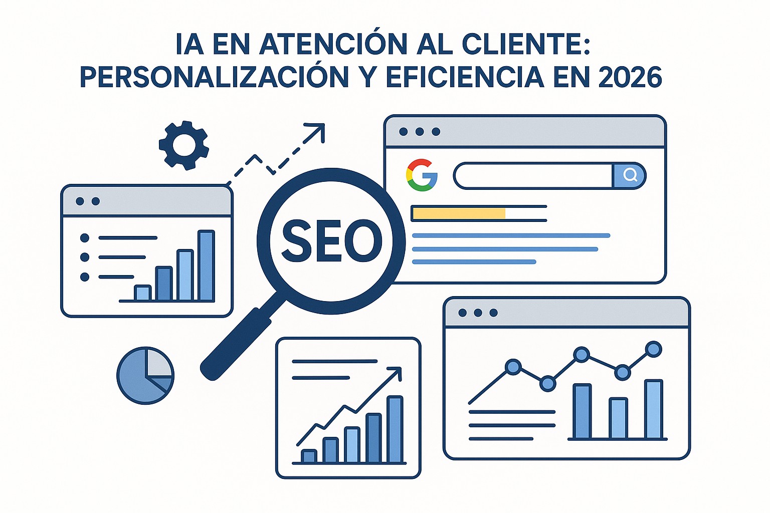 Ilustración sobre ia atencion cliente personalizacion 2026