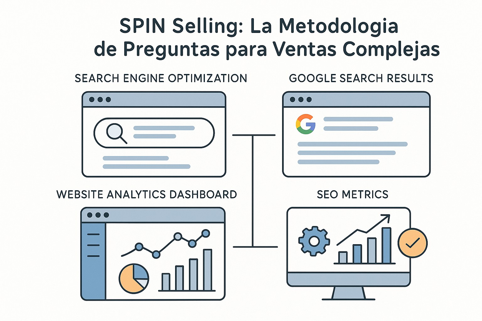 Ilustración sobre metodologia spin selling