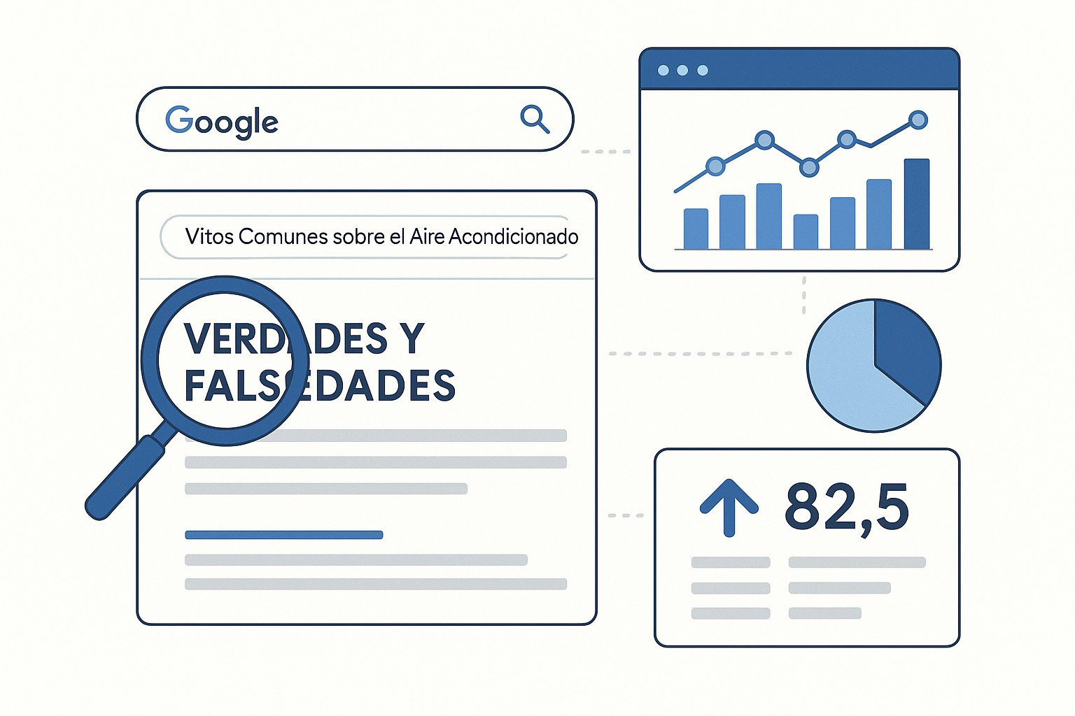 Diagrama sobre mitos aire acondicionado