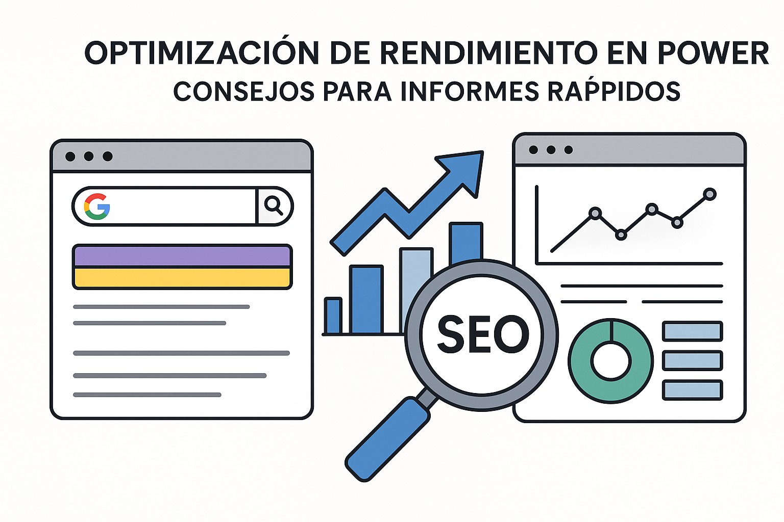 Visualización de un modelo de datos optimizado en Power BI con un esquema de estrella.