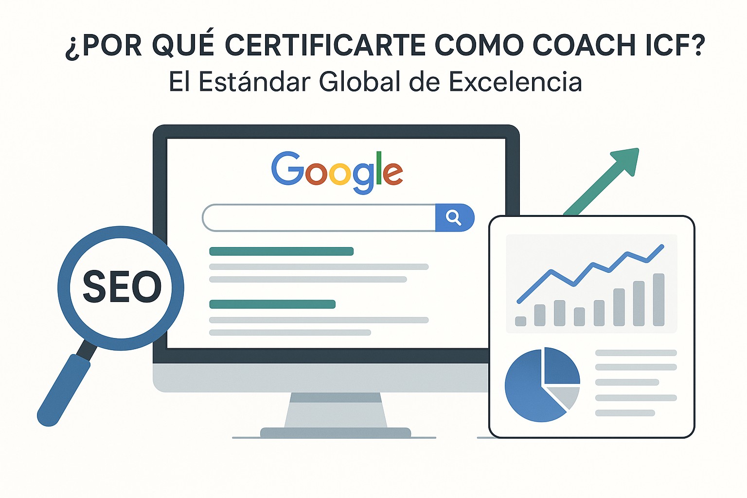 Coach certificado ICF interactuando con su cliente, mostrando confianza y profesionalismo en una sesión de coaching.