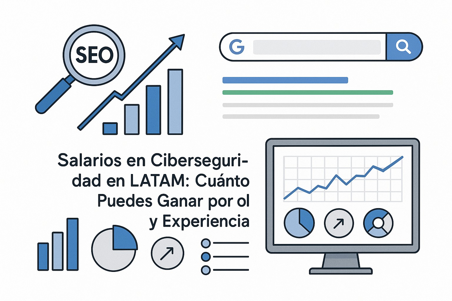 Gráfico de barras mostrando salarios promedio en ciberseguridad por rol en América Latina