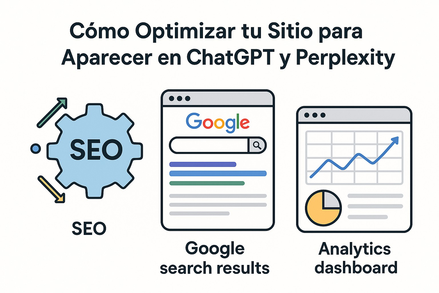 Ilustración sobre seo para ia chatgpt