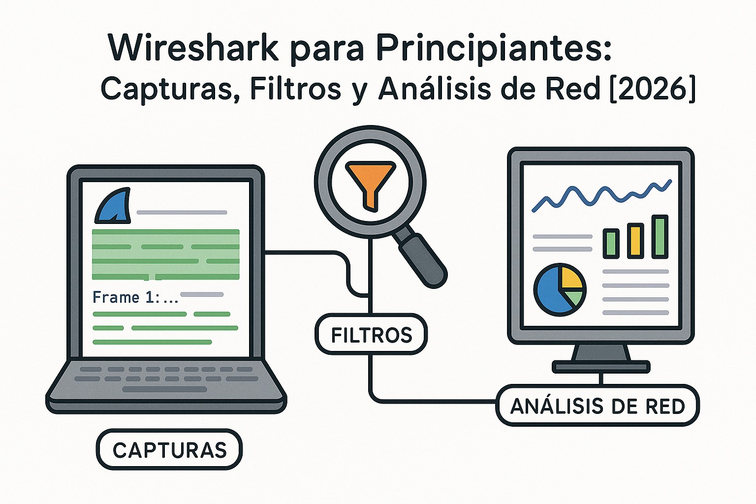 Diagrama sobre wireshark guia basica